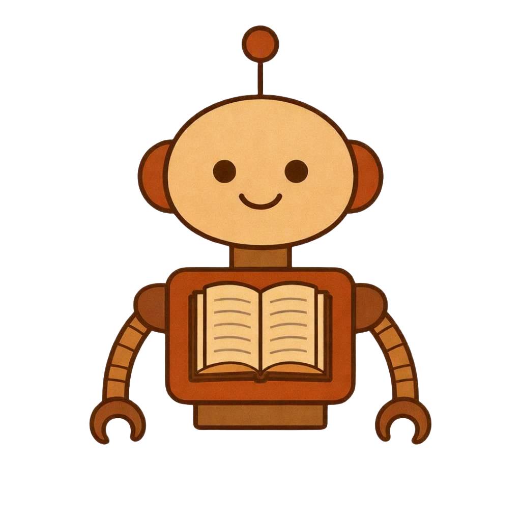 Robot som leser bok
